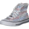 Converse CTAS HI, Sneakers High, Weiß (Weiß/Rot/Blau)