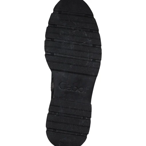 Gabor 91.831, Schnürstiefeletten, Damen, fango/schwarz