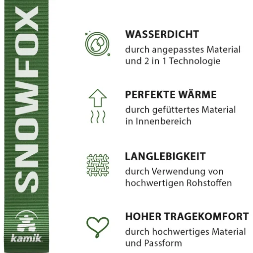 Kamik Snowfox 3WP NF8403/NF4403 M, Winterstiefel, Kinder, navy/citrus-marine