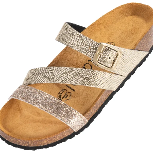 Palado Chios, Pantoletten, Damen, Metallic Gold