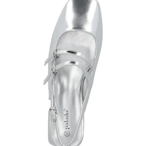 Palado Guhala, Sling-Pumps, Damen, Silber Metallic