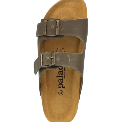 Palado Korfu Oiled Premium Leather Herren, Pantoletten, Herren, Khaki