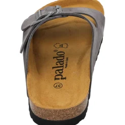 Palado Korfu Velours Premium Leather Herren, Pantoletten, Herren, Grau