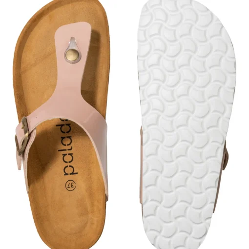 Palado Kos Lack, Zehentrenner, Damen, Rosa/Gold