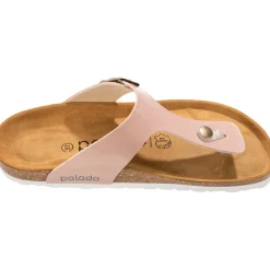 Palado Kos Lack, Zehentrenner, Damen, Rosa/Gold