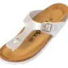Palado Kos Metallic, Zehentrenner, Damen, Altsilber