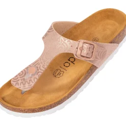 Palado Kos Prints, Zehentrenner, Damen, Lines Rosa