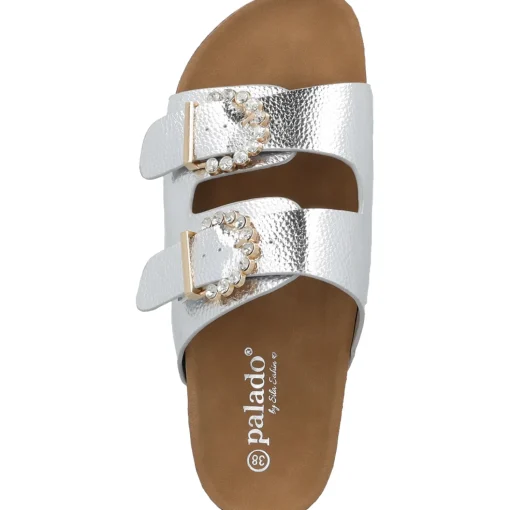 Palado Obestos by Sila Sahin, Sandalen, Damen, Silber Metallic