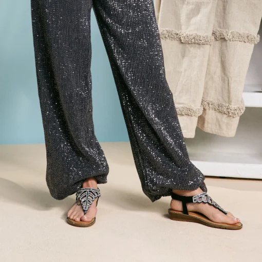Palado Phuza by Sila Sahin , Riemchensandalen, Damen, Schwarz