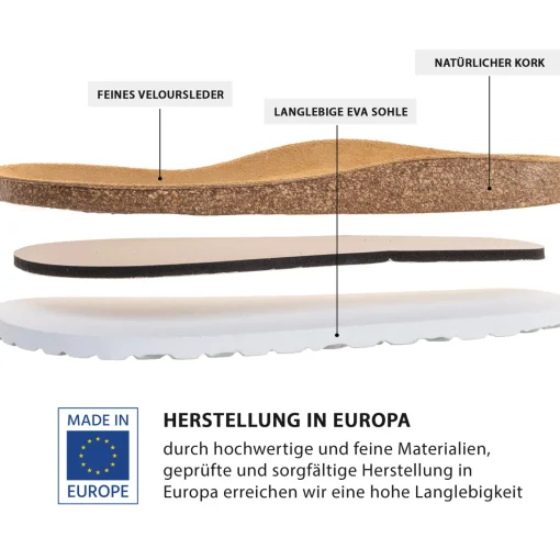 Palado Samos EGS, Pantoletten, Damen, Weiß Matt