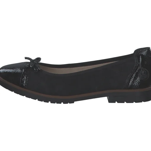 Rieker 45358, Ballerinas, Damen, black/schwarz