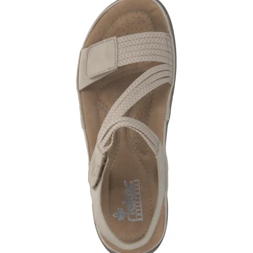 Rieker 64870, Keilsandaletten, Damen, ginger/cliff-weiss