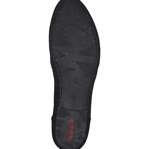 Rieker 51954, Mokassins, Damen, schwarz/schwarz/schwarz