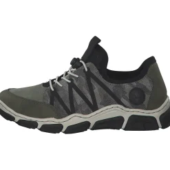 Rieker L0657, Schnürschuhe, liane/schilf/negro/stein-camo/