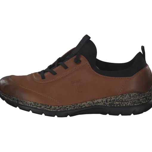 Rieker N4281, Schnürschuhe, Herren, cayenne/schwarz