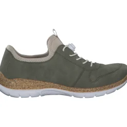 Rieker N42G0, Schnürschuhe, Damen, schilf/perlcreme