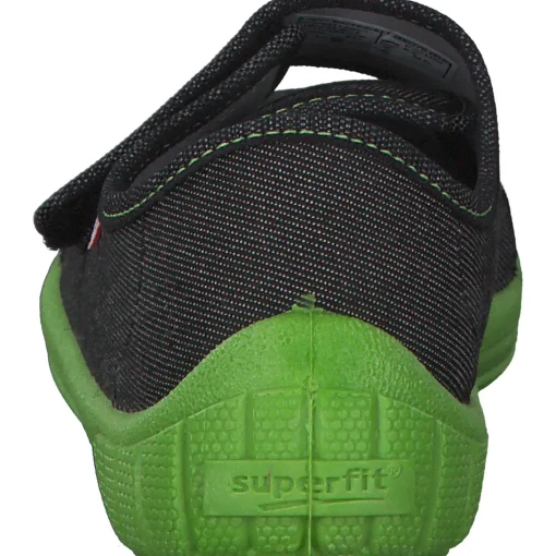 Superfit BILL 00278, Hausschuhe, Kinder, Schwarz/Grün (Dino)