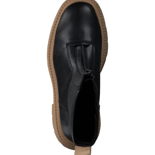 Tamaris 25406, Klassische Stiefeletten, Damen, BLACK/CAMEL